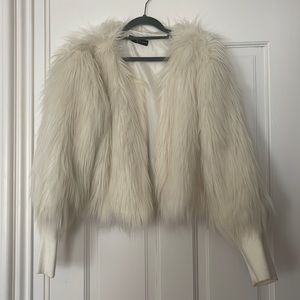 Fashion to Figure Cream white Faux Fur short jacket